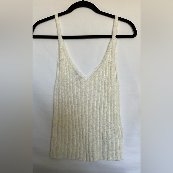 Mango Cream Fitted Tank Top with Scoop Neck(NWOT) - Picture 3 of 5